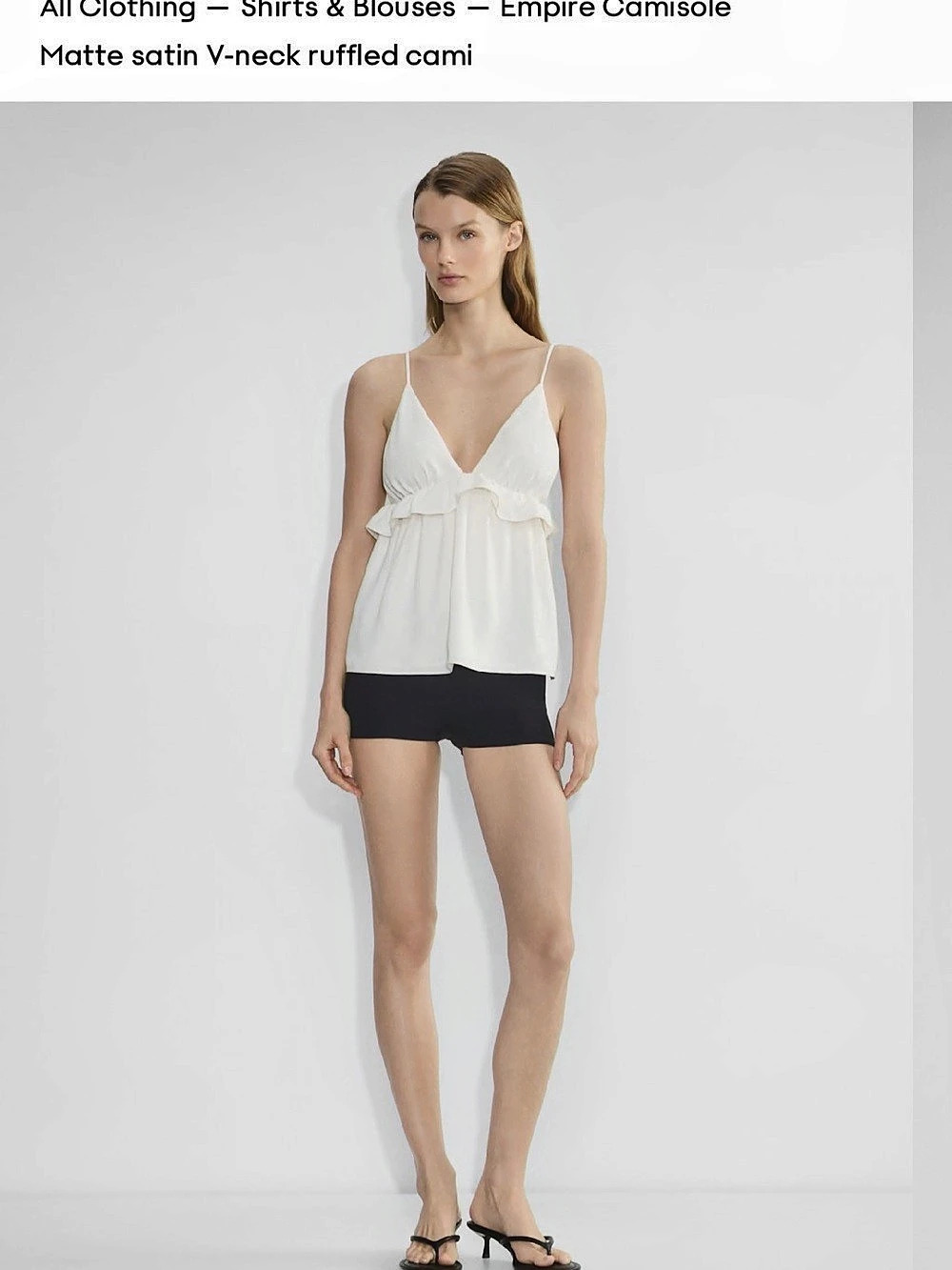 NWOT Wilfred Empire Camisole White Ruffled